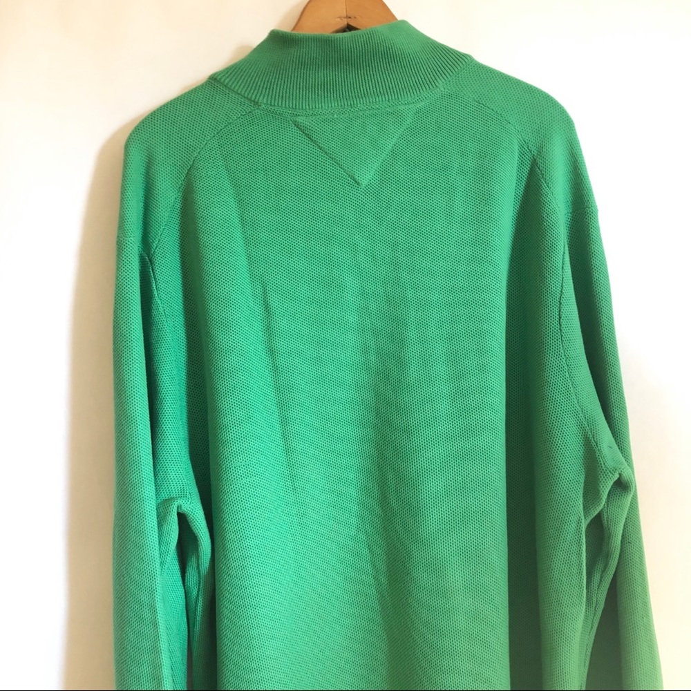 Tommy Hilfiger Half Zip Pullover Sweater Green - Picture 6 of 8